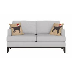 18"x18" Front Porch Christmas Dog Indoor/Outdoor Square Throw Pillow Neutral - Liora Manne -Northlight Shop GUEST 7030f6b7 10f9 42e4 a4bb a8e73cc2aa62