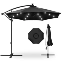 Best Choice Products 10ft Solar LED Offset Hanging Outdoor Market Patio Umbrella W/ Easy Tilt Adjustment 27 Best Choice Products 10ft Solar LED Offset Hanging Outdoor Market Patio Umbrella W/ Easy Tilt Adjustment -Northlight Shop GUEST 70836935 ec3e 4b59 82b4 4828cc0b103c