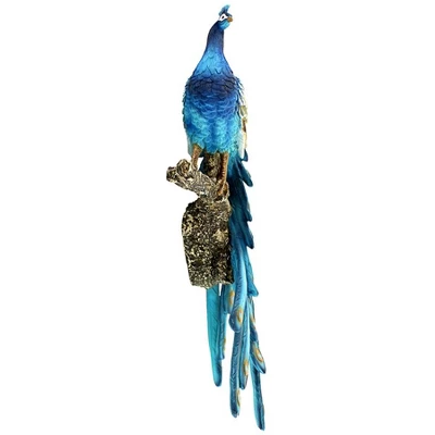 Design Toscano Fine Feathers Perching Peacock Wall Sculpture 5 Design Toscano Fine Feathers Perching Peacock Wall Sculpture - Image 5