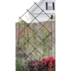 Achla Designs 95" Traditional Freestanding Lattice Iron Garden Trellis Graphite Powder Coat Finish