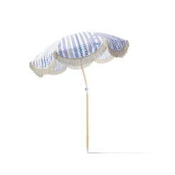 MINNIDIP 7' X 6.5' Beach Umbrella - Nautical Stripes