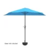 Nature Spring 9' Half-Round Patio Umbrella - Brilliant Blue