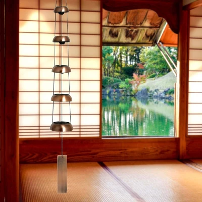 Woodstock Wind Chimes Signature Collection, Woodstock Temple Bells, Quintet, 32'' Copper Wind Bell TB5C 1 Woodstock Wind Chimes Signature Collection, Woodstock Temple Bells, Quintet, 32'' Copper Wind Bell TB5C