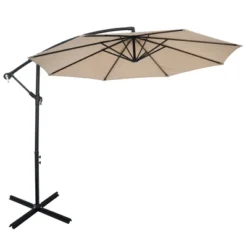 Tangkula 10FT Patio Offset Umbrella 8 Ribs Cantilever Umbrella W/Crank For Poolside Garden -Northlight Shop GUEST 7a35c694 73e6 40cd b6b1 621eef863cce