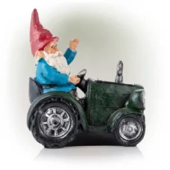 10" Polyresin Solar Tractor Riding Gnome With LED Lights Green - Alpine Corporation 8 10" Polyresin Solar Tractor Riding Gnome With LED Lights Green - Alpine Corporation -Northlight Shop GUEST 7afb39e1 1a21 4389 b59a 3a0d8672623c