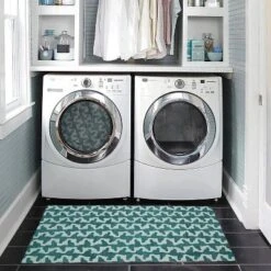 Odessa Washable Outdoor Rug Aqua/Green - Linon -Northlight Shop GUEST 7b6f40e3 7dea 4e63 987b 340c24c8897f