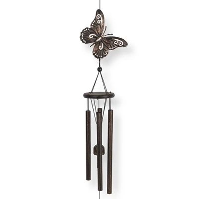 Dawhud Direct 28" H Butterfly Wind Chimes For Outside 1 Dawhud Direct 28" H Butterfly Wind Chimes For Outside