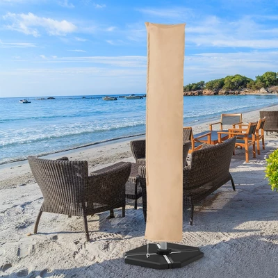 Costway Parasol Offset Cantilever Umbrella Cover 11ft Zipper Fiberglass Rod Outdoor 1 Costway Parasol Offset Cantilever Umbrella Cover 11ft Zipper Fiberglass Rod Outdoor