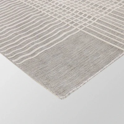 7' X 10' Plaid Outdoor Rug Gray - Project 62™ 4 7' X 10' Plaid Outdoor Rug Gray - Project 62™ - Image 4