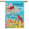 Cardinals Appear Spring House Flag 28" X 40" Briarwood Lane
