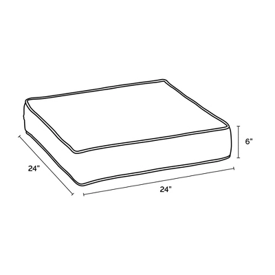 24" X 24" ProFoam Outdoor Deep Seat Bottom Cushion - Clark Blue - Arden Selections 6 24" X 24" ProFoam Outdoor Deep Seat Bottom Cushion - Clark Blue - Arden Selections - Image 6