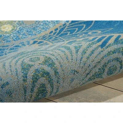 Nourison Home & Garden Blue Indoor/Outdoor Area Rug RS092 2 Nourison Home & Garden Blue Indoor/Outdoor Area Rug RS092 - Image 2