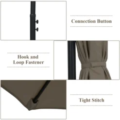 Tangkula 10FT Patio Offset Umbrella 8 Ribs Cantilever Umbrella W/Crank For Poolside Garden -Northlight Shop GUEST 83d1dbc9 999d 4005 89dd 8cbed8364cc1