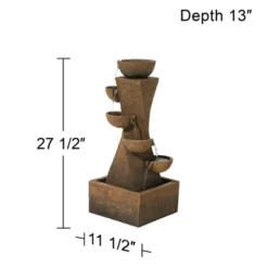 John Timberland Cascading Bowls Rustic Cascading Bowls Outdoor Floor Water Fountain With LED Light 27 1/2" For Yard Garden Patio Home Deck Porch 10 John Timberland Cascading Bowls Rustic Cascading Bowls Outdoor Floor Water Fountain With LED Light 27 1/2" For Yard Garden Patio Home Deck Porch -Northlight Shop GUEST 840b3ee2 fa6a 44c8 a129 fa6605e64467