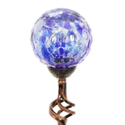 31" Resin Solar Pearlized Glass Honeycomb Finial Garden Stake Blue - Exhart -Northlight Shop GUEST 8414d457 7494 427a adad ff5e70bca5b6
