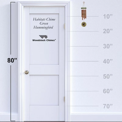 Woodstock Wind Chimes Signature Collection, Woodstock Habitats Chime, 17'' Green Hummingbird Wind Chime HCGH 3 Woodstock Wind Chimes Signature Collection, Woodstock Habitats Chime, 17'' Green Hummingbird Wind Chime HCGH - Image 3