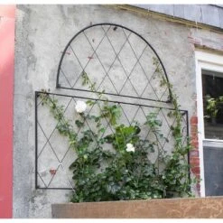 46" Wide Iron 2 Pc Oxfordshire Decorative Garden Trellis Black Coat Finish - Achla Designs -Northlight Shop GUEST 85162a62 8d6f 4369 bd09 6904d05bd747