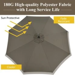 Tangkula 10FT Patio Offset Umbrella 8 Ribs Cantilever Umbrella W/Crank For Poolside Garden -Northlight Shop GUEST 876a55db 5c79 44e4 bee6 e8b986ce7a3d