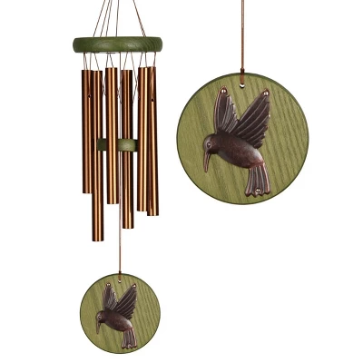 Woodstock Wind Chimes Signature Collection, Woodstock Habitats Chime, 17'' Green Hummingbird Wind Chime HCGH 2 Woodstock Wind Chimes Signature Collection, Woodstock Habitats Chime, 17'' Green Hummingbird Wind Chime HCGH - Image 2
