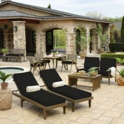 20" X 20" ProFoam Outdoor Dining Seat Cushion Onyx Black - Arden Selections -Northlight Shop GUEST 87d3d696 089b 4fc2 b970 bc399a827b67