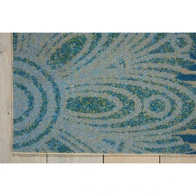 Nourison Home & Garden Blue Indoor/Outdoor Area Rug RS092 3 Nourison Home & Garden Blue Indoor/Outdoor Area Rug RS092 - Image 3