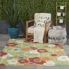 Waverly Sun & Shade "Pic-A-Poppy" Bluebell Indoor/Outdoor Area Rug By Nourison