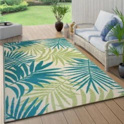 World Rug Gallery Floral Modern Reversible Plastic Outdoor Rugs -Northlight Shop GUEST 8b93e5aa 10be 4126 97d1 7d22cb2ba163