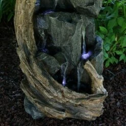 Sunnydaze Decor Sunnydaze 35"H Electric Polyresin Cascading Mountainside Outdoor Water Fountain With LED Lights -Northlight Shop GUEST 8e8166ec af7a 42e9 b738 bf55aa43897f