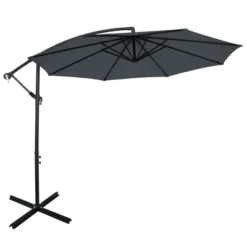 Tangkula 10FT Patio Offset Umbrella 8 Ribs Cantilever Umbrella W/Crank For Poolside Garden -Northlight Shop GUEST 8f1d04f1 1c06 43de b8fd 323de2e02868