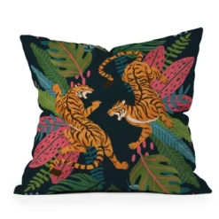 Avenie Jungle Cats Outdoor Throw Pillow Orange - Deny Designs -Northlight Shop GUEST 8f804bb1 9fc7 43ff 8b36 8c0d7b12a95a