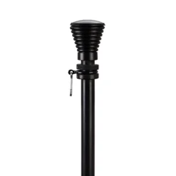 Evergreen Ridged Cone Interchangeable Finial, Black- 3x2.25x2.25 In Durable Hardware For Flags