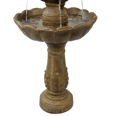 Sunnydaze Decor Sunnydaze 38"H Electric Resin 2-Tier Blooming Flower Outdoor Water Feature 3 Sunnydaze Decor Sunnydaze 38"H Electric Resin 2-Tier Blooming Flower Outdoor Water Feature - Image 3