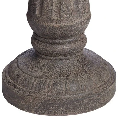 John Timberland Italian Style 3 Tier Outdoor Floor Water Fountain With Light LED 43" High Gray Faux Stone Garden Patio Backyard 7 John Timberland Italian Style 3 Tier Outdoor Floor Water Fountain With Light LED 43" High Gray Faux Stone Garden Patio Backyard - Image 7