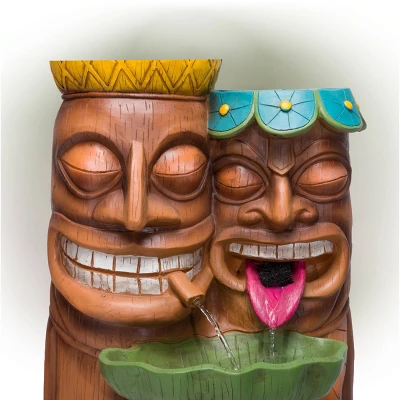 35" 3-Tier Tiki Fountain - Alpine Corporation 5 35" 3-Tier Tiki Fountain - Alpine Corporation - Image 5