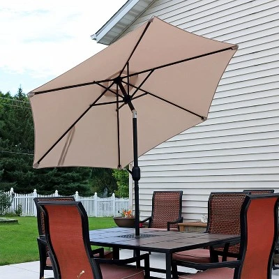 Sunnydaze Decor Sunnydaze Outdoor Aluminum Patio Table Umbrella With Polyester Canopy And Tilt And Crank Shade Control - 7.5' 8 Sunnydaze Decor Sunnydaze Outdoor Aluminum Patio Table Umbrella With Polyester Canopy And Tilt And Crank Shade Control - 7.5' - Image 8