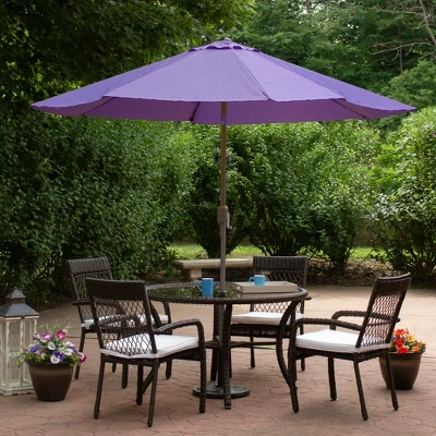 Northlight 9ft Outdoor Patio Market Umbrella With Hand Crank And Tilt - Purple 1 Northlight 9ft Outdoor Patio Market Umbrella With Hand Crank And Tilt - Purple