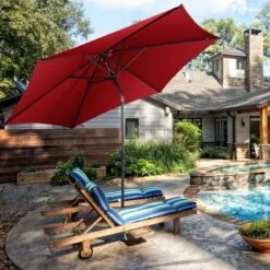 Costway 10FT Patio Umbrella 6 Ribs Market Steel Tilt W/ Crank Outdoor Garden Burgundy 11 Costway 10FT Patio Umbrella 6 Ribs Market Steel Tilt W/ Crank Outdoor Garden Burgundy -Northlight Shop GUEST 96461efb 47d2 477e 9c4a 6825d670e69b