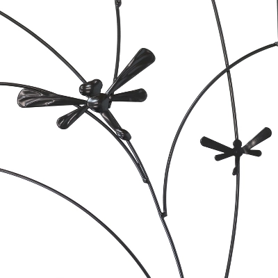 Sunnydaze Decorative Steel Metal Dragonfly Delight Design Garden Trellis - 55.75" H - Black - 2-Pack 2 Sunnydaze Decorative Steel Metal Dragonfly Delight Design Garden Trellis - 55.75" H - Black - 2-Pack - Image 2
