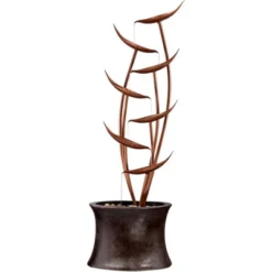 John Timberland Tiered Copper Leaves Modern Cascading Tiered Leaves Outdoor Floor Water Fountain 41" For Yard Garden Patio Deck Porch Balcony Roof -Northlight Shop GUEST 96c5bce1 fac1 472f ab8c ac5f1467789d