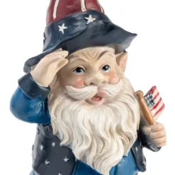 12" Polyresin/Stone Americana Saluting Gnome With Flag Red/White/Blue - Alpine Corporation 9 12" Polyresin/Stone Americana Saluting Gnome With Flag Red/White/Blue - Alpine Corporation -Northlight Shop GUEST 96fcac24 2f59 49de 9bc0 084c91ce923c