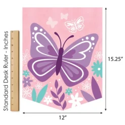 Big Dot Of Happiness Beautiful Butterfly - Outdoor Home Decorations - Double-Sided Floral Baby Shower Or Birthday Garden Flag - 12 X 15.25 Inches -Northlight Shop GUEST 98a6c23b fdc7 480c b486 984de3f4c841