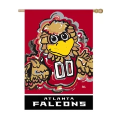 Evergreen NFL Atlanta Falcons Suede House Flag 28 X 44 Inches Outdoor Decor For Homes And Gardens