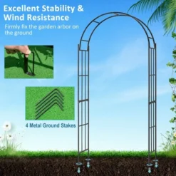 Costway Garden Arch Arbor Trellis Pergola 7.5 Ft Metal Archway For Climbing Plants Party -Northlight Shop GUEST 991dd70c 0002 43bf 8e60 b37521f75d4f