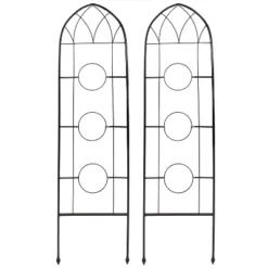 Sunnydaze Decor Sunnydaze 2-Piece Arched Climbing Plants Wall Trellis With Flower Pot Supports -Northlight Shop GUEST 9a130011 2267 42bb 9cc4 800613fcf1af