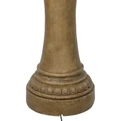 Sunnydaze Decor Sunnydaze 65"H Electric Resin And Concrete 4-Tier Eggshell Edge Outdoor Water Fountain With LED Lights 7 Sunnydaze Decor Sunnydaze 65"H Electric Resin And Concrete 4-Tier Eggshell Edge Outdoor Water Fountain With LED Lights - Image 7