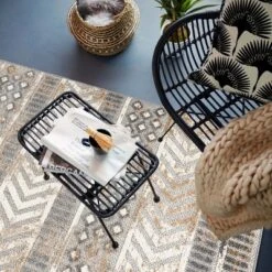 World Rug Gallery Distressed Geometric Indoor/Outdoor Area Rug -Northlight Shop GUEST 9a8852f1 8fd6 4bfb 85ae 793c7ba999b6