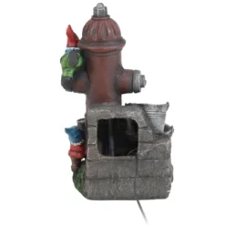 Sunnydaze Decor Sunnydaze 16"H Electric Polyresin Gnomes Climbing Fire Hydrant Outdoor Water Fountain With LED Light -Northlight Shop GUEST 9b68c1e4 2eae 4dc5 8831 c06bdf0e495f