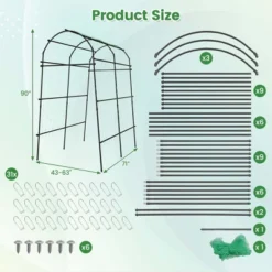 Costway 7.5FT Garden Arch Trellis Outdoor Plant Support Archway For Climbing Vine Flower -Northlight Shop GUEST 9c120e12 c552 4366 b5f9 1b9dfc278de7