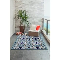 Liora Manne Ravella Floral Indoor/Outdoor Rug -Northlight Shop GUEST 9c1b6f3a 39b2 4483 a6e9 d9c7e9b5c4b2
