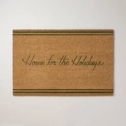 Home For The Holidays Coir Christmas Doormat Tan/Evergreen - Hearth & Hand™ With Magnolia -Northlight Shop GUEST 9e509adc f297 45c1 9bfc 1446110a5518